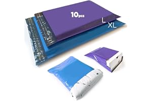LYO Sobres de plástico envío grandes formatos de colores opacos, bolsas de envío, embalaje para el paquete de ropa, caja de zapatos, bolsas de envío postal (38 x 52 32 x 45, azul púrpura, 10 unidades)