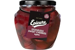Epicure Premium Sweet Cherries in Juice, Naturally Delicious with No Added Sugar, 550 g Jar (Pack of 1)