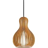L'Aquila Design Arredamenti Ideal Lux lampadario a Sospensione Citrus-3 SP1 rosone in Legno Naturale 159867