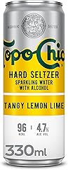 Topo Chico Hard Seltzer Tangy Lemon - Bebida sin gluten, 96KCal, aromas naturales, sin conservantes - lata 330 ml