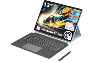 KiiUiUi 13'' Ordenador Portátiles 2 en 1, Windows 11 PC Portatil Core i7-1255U CPU, Portátil 16GB RAM 512GB PCIE SSD, Laptop 2160 * 1440 IPS Pantalla Táctil, Tablet PC y Teclado Magnético und Pen