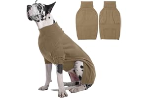 IECOii Extra Large Dog Jumper - Warm Turtleneck Sweater for Great Dane, Winter Clothes for Christmas & New Year