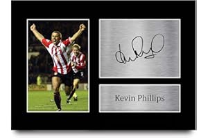 HWC Trading A4 Kevin Phillips Sunderland Gifts Printed Signed Autograph Picture for Fans and Supporters - A4