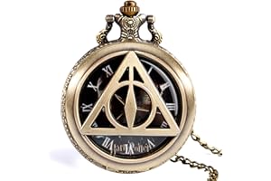 COKINKIDS Reloj de bolsillo analógico de cuarzo vintage con cadena para hombres, mujeres y niños, regalo de Navidad