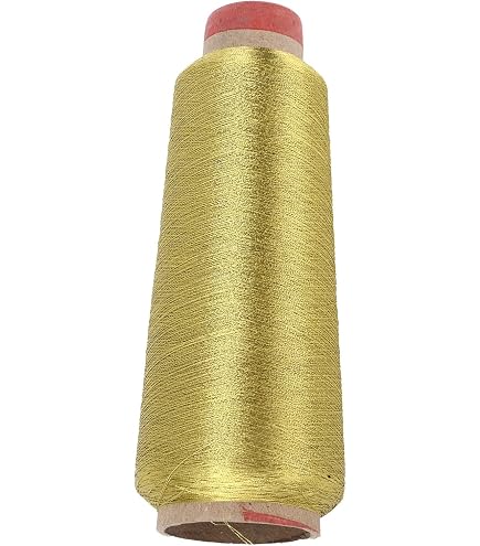 Silber & Gold Nähgarn Aus Polyester | 200 Meter | Glatt & Robust | Für Stickerei & DIY
