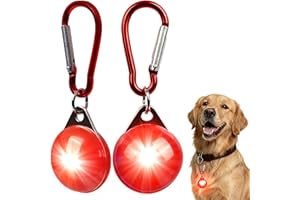 NozlaID Dog Light for Night Walking, Clip-On LED Pet Safety Light Up Dog Collars Tag with 3 Flashing Modes,LED Dog Lights for the Dark