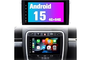 Radio for Porsche Cayenne 2003-2010: 64G Car Stereo Android System Head Unit with Bluetooth AM FM Wireless Carplay Auto for Turbo S GTS, 8" Aftermarket Touch Headunit Screen with Backup Camera FMAM