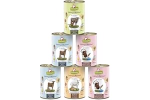 GranataPet Liebling's Mahlzeit multipak 3, pakiet testowy mokrej karmy dla psów, pełnoporcjowa, bezzbożowa karma dla psa o wysokiej zawartości mięsa, z wartościowymi olejami, 6 x 400 g