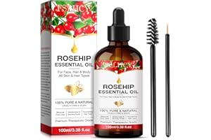 FSLHCY Aceite de Rosa Mosqueta Puro 100ml, Vegano Rosehip Oil para Cicatrices y Arrugas, Rostro, Cuerpo, Cabello y Manos, Antiarrugas, Hidratante