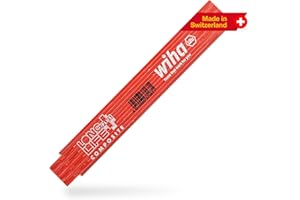 Wiha Meterstab Longlife® Plus Composite 2 m metrische Skala, (37067) 10 Glieder