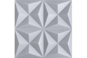 I K H E MALARKA Paneles 3D, paneles de poliestireno, paneles de techo, paneles de pared 3D, decoraciones, techos, revestimiento de pared de origami, 3 mm de grosor, 50 x 50 cm, 5 m², 20 unidades (gris claro 01)