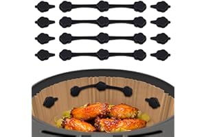 GNAXYZTHOR 4 Sätze Magnet Heißluftfritteuse,Für Heißluftfritteuse,Air Fryer Magnet Silikon Schnalle Set,Befestigen Sie Backpapier in Der Fritteusenauskleidung, Heißluftfritteusenfreundliches Kochen und Backen