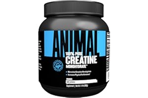 ANIMAL Pure Creatine Monohydrate - creatina monohidrato pura y micronizada en polvo - 5 g de creatina por ración - fácil de absorber y sin sabor - 500 g