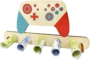 Desdira Cadeau Anniversaire Gamer - Porte-Argent en Bois pour PS4/PS5/Xbox/Switch - Idée Cadeau pour Joueurs - Accessoires Gaming - Cadeau Original Homme/Femme - Décoration Gamer