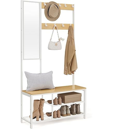 Perchero Recibidor Multifunciu00f3n Perchero De Madera Con