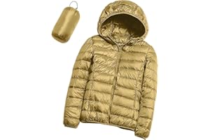Huoghebg Piumino Donna Leggero Con Cappuccio Offerte Giacca Leggera Donna 100 Grammi Ripiegabile Piumini Con Zip Elegante Giacca Piumino Ripiegabile Giacconi Per le Vacanze Comodo Caldo e Antivento