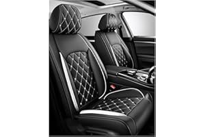 ZARUX Funda Asiento Coche para Alfa Romeo Giulietta, Fundas Asientos Coche Universales, Juego Completo de Fundas de Cuero Impermeables, Funda De Asiento De Coche-5 Piel Plazas (Color : D(White))