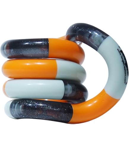 Tangle 85709 Fidget Toy Junior Classic - Jouet Anti-Stress Rotatif Et Combinable Dès 3 Ans, Bleu Ciel Et Bleu Foncé