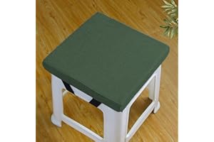 uyeoco Cojín de Asiento Cuadrado con Lazos, 25/28/30/35/40/45/50cm Espesor de 5/8cm,Taburete de Bar súper Suave Cojines for Sillas Cuadrado,Taburete, jardín, Interior, Exterior(Q6,35x35x5cm)