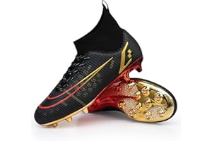 sudorun Scarpe da Calcio Uomo Bambino Turf Scarpe da Calcetto Indoor Ragazzino Ragazzo AG FG TF Calzature da Calcio Allenamento Scarpe Outdoor