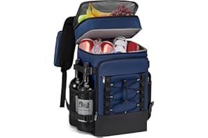 Zaino refrigerante - 40 lattine isolate Zaino refrigerante per uomini e donne, portatile 2 scomparti a prova di perdite Borsa refrigerante per picnic, pranzo, escursioni MIYCOO