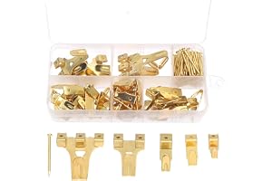 JYSNOW 130 stycken bilderhängare set, guld bildupphängare