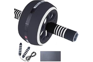 Calma Dragon 2 in 1 Set di Esercizi per la casa, Rullo Addominale, Corda per Saltare, Palestra per la casa, Set di Esercizi per Il Rullo Addominale