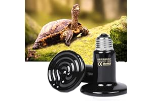 YouYuer 2PCS Lampada Riscaldante in Ceramica E27 Trasmettitore Riscaldatore Animali Lampadina riscaldatore a Raggi infrarossi Lampada Rettile per Anfibi,Serpente,Uccelli,Tartaruga,Gatto,Cane (50W)