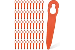 LustLocke 50 Pcs Lame Coupe Bordure, Couteaux en Plastique Coupe Bordure pour Jardin Pelouse, Lame Rotofil Compatible avec Stihl PolyCut 2-2 Polycut 3-2 Rasentrimmer FSA 45, FSA 57, FSE 52