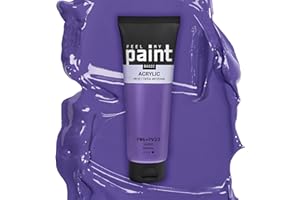 FeelMyPaint Colore acrilico 120 ml (Viola), PV23, violetto. Colore altamente pigmentato per dipingere su tela, carta, tessuto, legno, vetro, ceramica, metallo, pietra.
