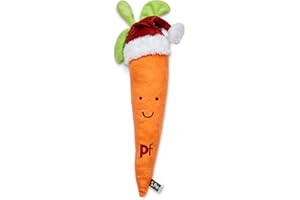 Petface Christmas Carrot, Plush Dog Toy with Built-In Squeaker, Large (Pack of 1)