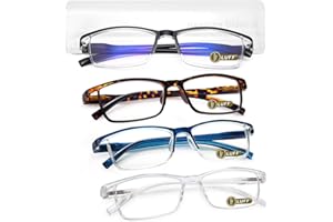 LUFF 4 pary niebieskich okularów do czytania Ultralekkie czytniki przenośne