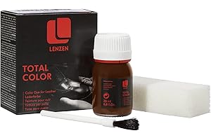 Lenzen Total Color Tinta per Pelle e Tessuti I Tintura per Scarpe e Borse I Riparare Piccoli Difetti I Crema Colorante I 25 ml