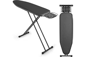 Deluxe Klappbares Bügelbrett VIOFOTT, Ironing Board,höhenverstellbar 65-95cm,Für meisten Dampfbügelstationen geeignet ist,größe 120x 34 cm