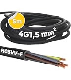 10 Meter H05VV-F Kabel 5x1,5 Mm² – Flexibles Stromkabel Für Innenbereich, 5-adrig