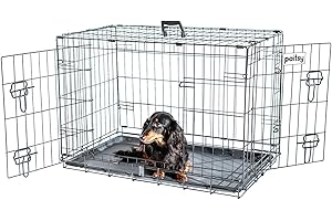 PAITSY Cage pour Chien FortressooM, Caisse de Transport pour Chien et Chiot 75x47x54cm, Pliable, 2 Portes, Plateau Amovible, Utilisation Interieur