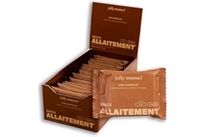Jolly mama! Lot de 12 Barres Céréales Cho-Chocolat | Snack Boost Allaitement | Fénugrec et DHA Végétal | 100% Vegan et Naturel | Fabriqué en France