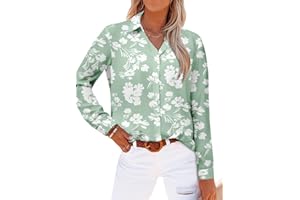 CZIMOO Camicia Donna Camicetta Casual Manica Lunga Elegante Scollo a V Camicia da Lavoro