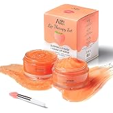 ANAiRUi Lip Balm and Lip Scrub Set, Lip Care Set, Lip Sleeping Mask and Sugar Lip Scrub, Repair for Dry, Cracked and Flaky Li