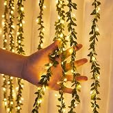 Dekonivia Dekoratif Ledli Sarmaşık Işıklı 7.5 Metre Yapay Yaprak Şerit Ve 5 Metre G&uuml;nışığı Peri Led