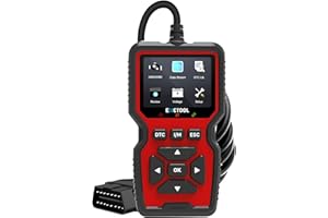 Exctool OBD2 Scanner Car OBD II Code Reader with Reset Auto Enhanced Full OBD Mode Check Engine Light Diagnostic Scan Tool for 2001+ Petrol & 2004+ Diesel Vehicles, Red
