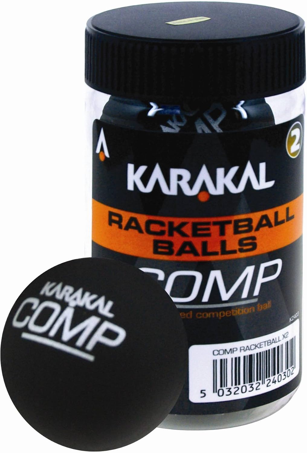 Karakal – Pelotas de racketball (Competencia) Unisex, Tubo de 2