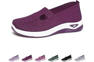 HUOGHEBG Scarpe Donna Sneakers, Scarpe Ortopediche Donna Leggere Sneakers, Scarpe Donna con Plantare Estraibile Scarpe da Ginnastica Sportive Sneakers Running Basse Basket Sport Outdoor Fitness Mesh Scarpe