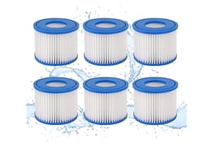 PIYMNYS 6 Stück Filter VI für Pool,Filter Whirlpool Whirlpool Filter, Ersatz Filter Aufblasbare Pools Ersetzen Sie das Originalfilterelement Erhältlich in Miami, Monaco, Vegas, Palm Springs