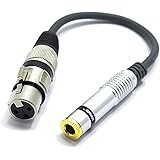 VITALCO XLR Femmina a Jack 6.3mm Stereo Femmina Connettore per Microfono Cannon a Jack 6.3 TRS Audio Cavo