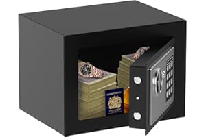 ZENO Digital Safe 4.6L | Steel Box With Digital Keypad & 2 Backup Keys | Tamper Proof Mini Safe for Home, Office & Hotel