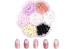 COMNICO Zawieszki do paznokci 240 sztuk kolorowych węzłów kokardkowych wtyki do paznokci kamienie stras kryształowe kokardki do paznokci i płaskie koraliki do zdobienia paznokci akcesoria dekoracyjne
