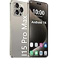 Gqudyi 2024 new I15 Pro Max smartphone Android 14 7800mAh 7.3 inch 5G phone 72mp 108mp 8+256GB with 128TF card fingerprint lock/facial recognition dual SIM(Size:8GB+256GB,Color:Golden)