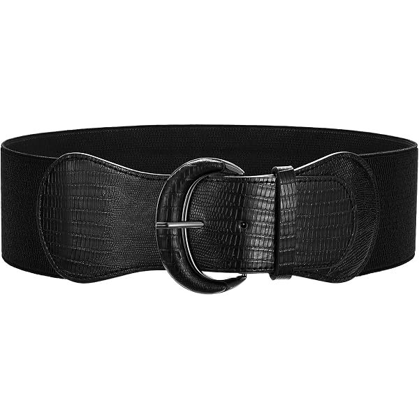 Ceinture Femme Élégante Large En Similicuir Élastique Réglable - Style Rétro Pour Robe, Manteau Et Pull