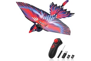 HANVON 2.4G Remote Control Bird Toy RC Bird Bionic Flying Bird Mini Drone-Tech 6-axis Gyro RC Helicopter Easy Indoor Outdoor Small Flying Toys for Kids, Boys and Girls, Go Go Bird Bennu